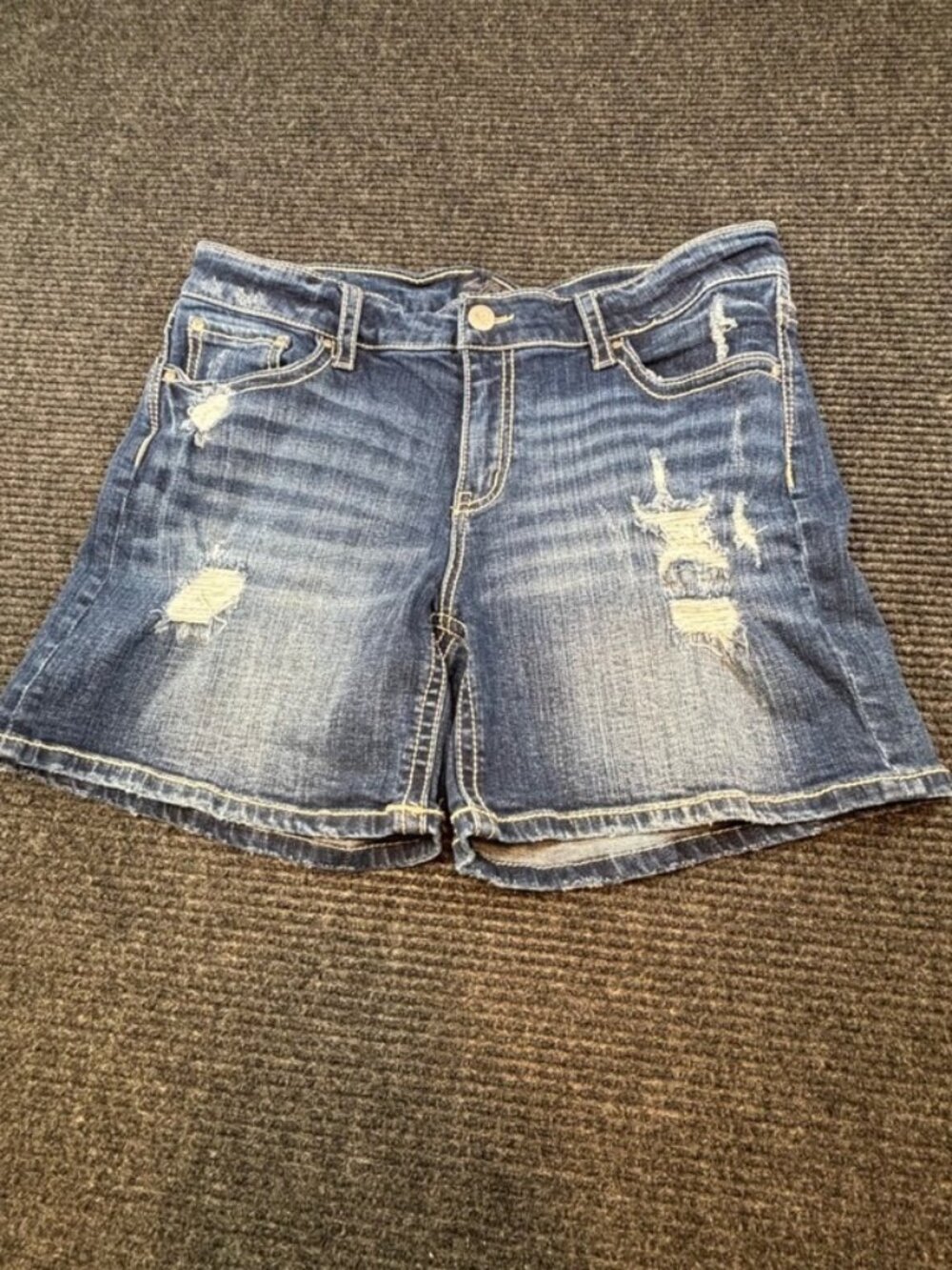 Denim Shorts Dark Wash Blue Size 32